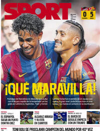 Portada Sport 2026-09-07
