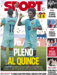 Portada Sport 2026-09-14
