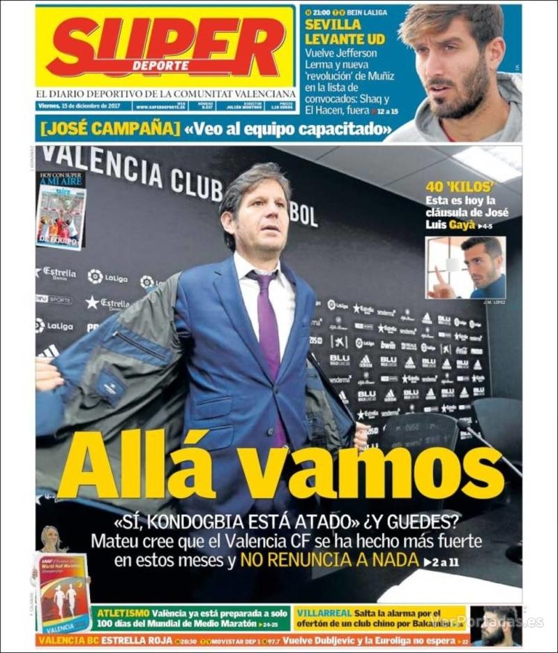 Portada L'Esportiu 2017-12-15