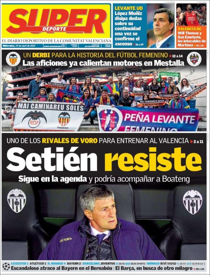 Portada L'Esportiu 2017-04-19