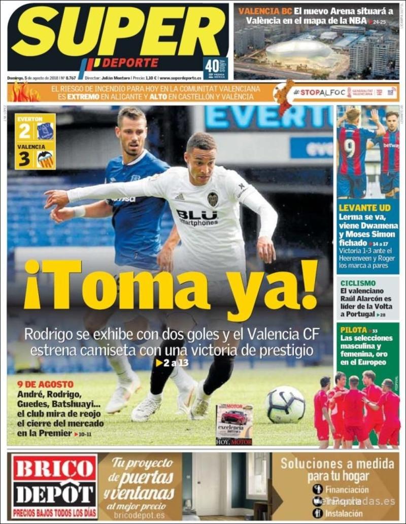Portada L'Esportiu 2018-08-05
