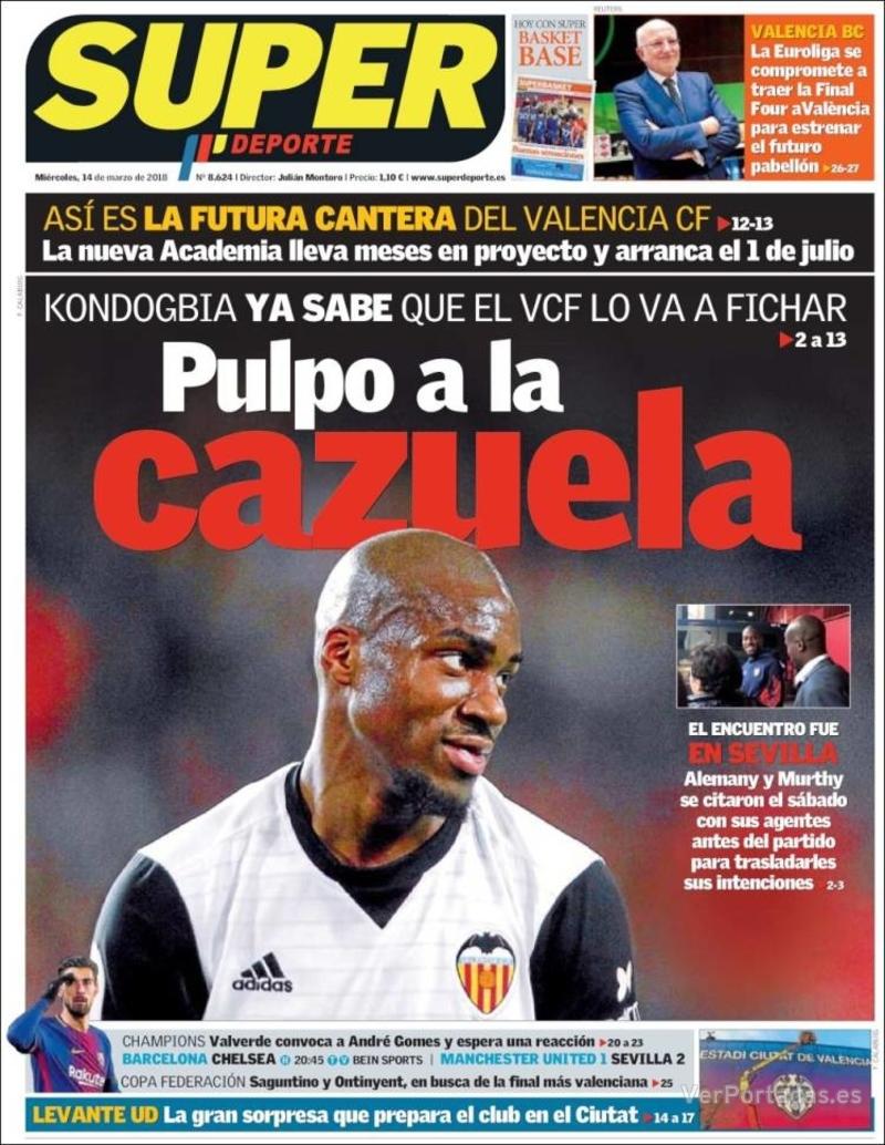 Portada L'Esportiu 2018-03-14