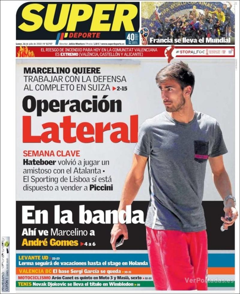 Portada L'Esportiu 2018-07-16