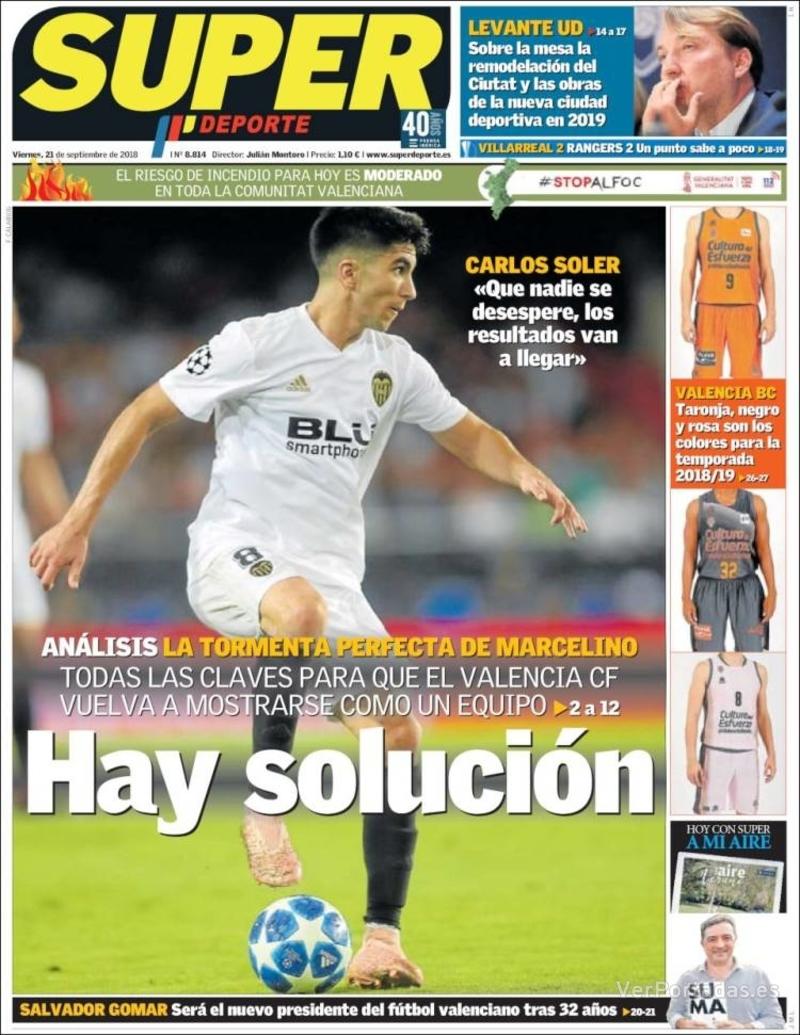 Portada L'Esportiu 2018-09-21