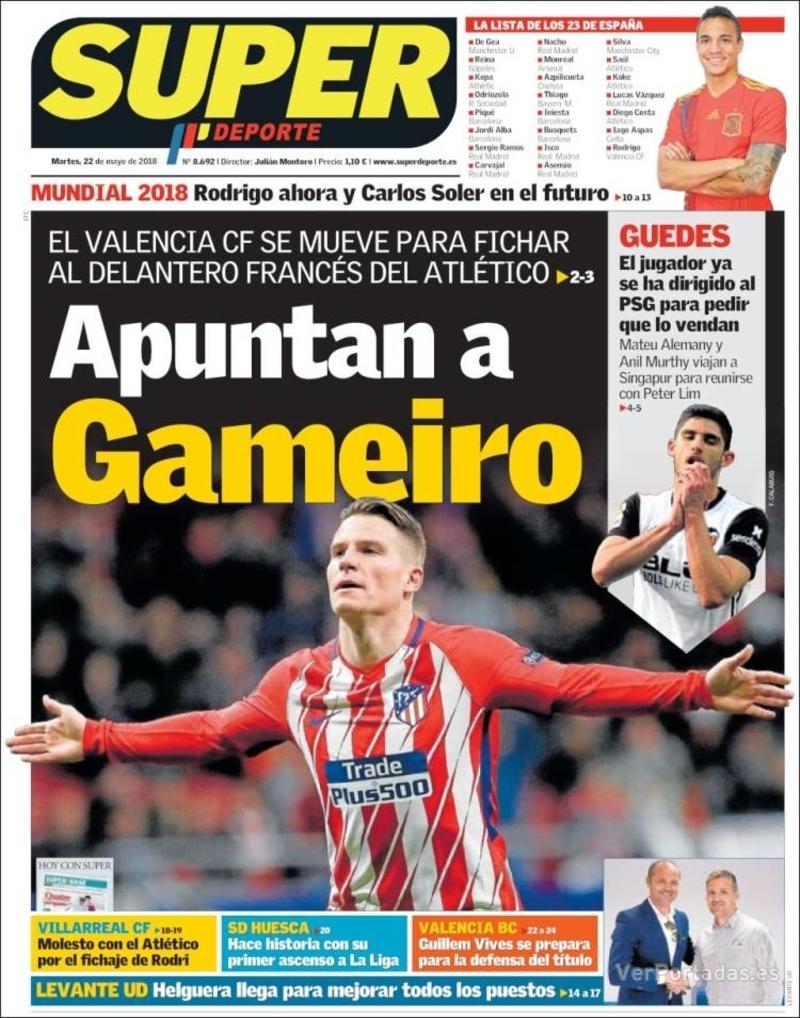 Portada L'Esportiu 2018-05-22