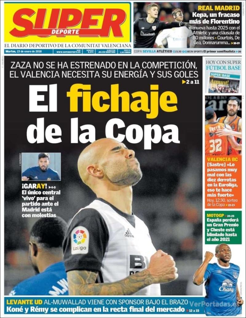 Portada L'Esportiu 2018-01-23