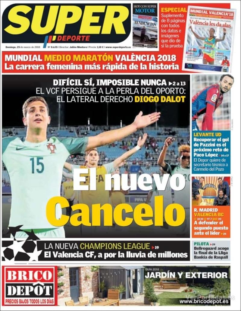 Portada L'Esportiu 2018-03-25