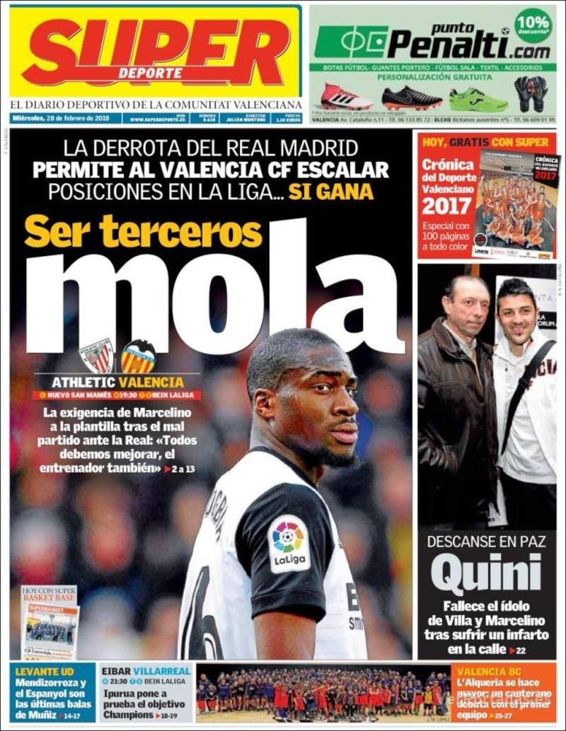 Portada L'Esportiu 2018-02-28