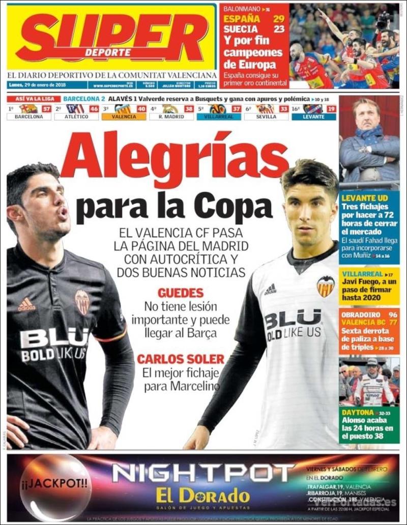 Portada L'Esportiu 2018-01-29