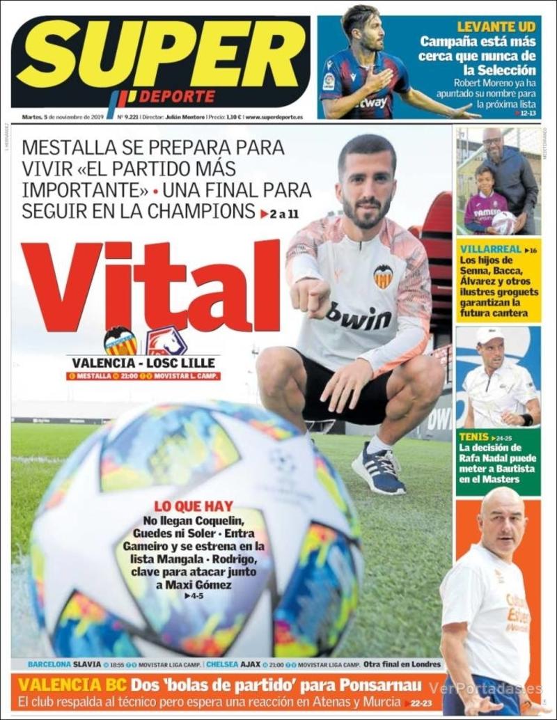 Portada Superdeporte 2019-11-06