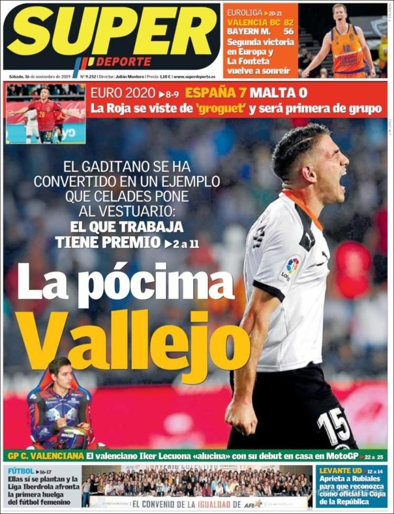 Portada Superdeporte 2019-11-17