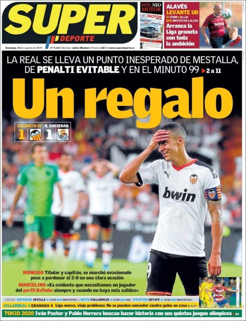 Portada L'Esportiu 2019-08-18