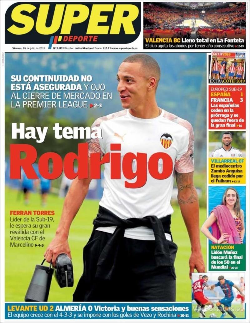 Portada L'Esportiu 2019-07-26