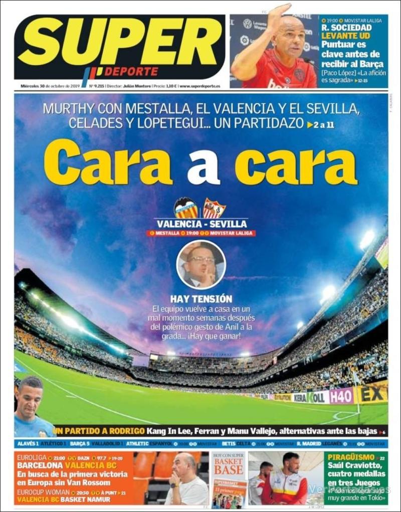 Portada Superdeporte 2019-10-31