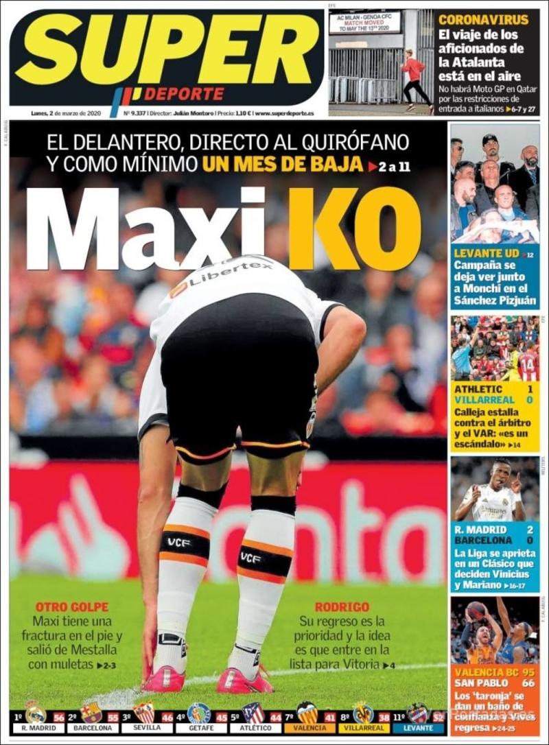 Portada L'Esportiu 2020-03-02