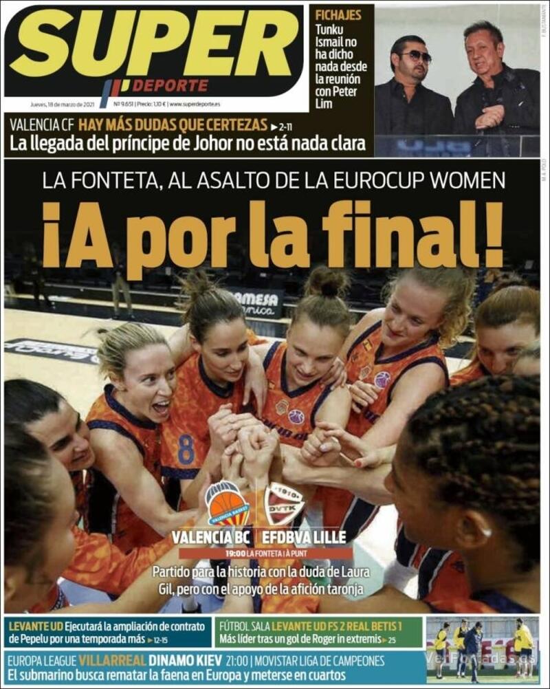 Portada Superdeporte 2021-03-19