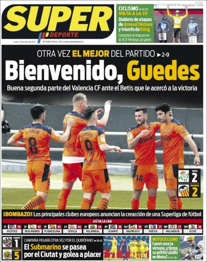 Portada Superdeporte 2021-04-20