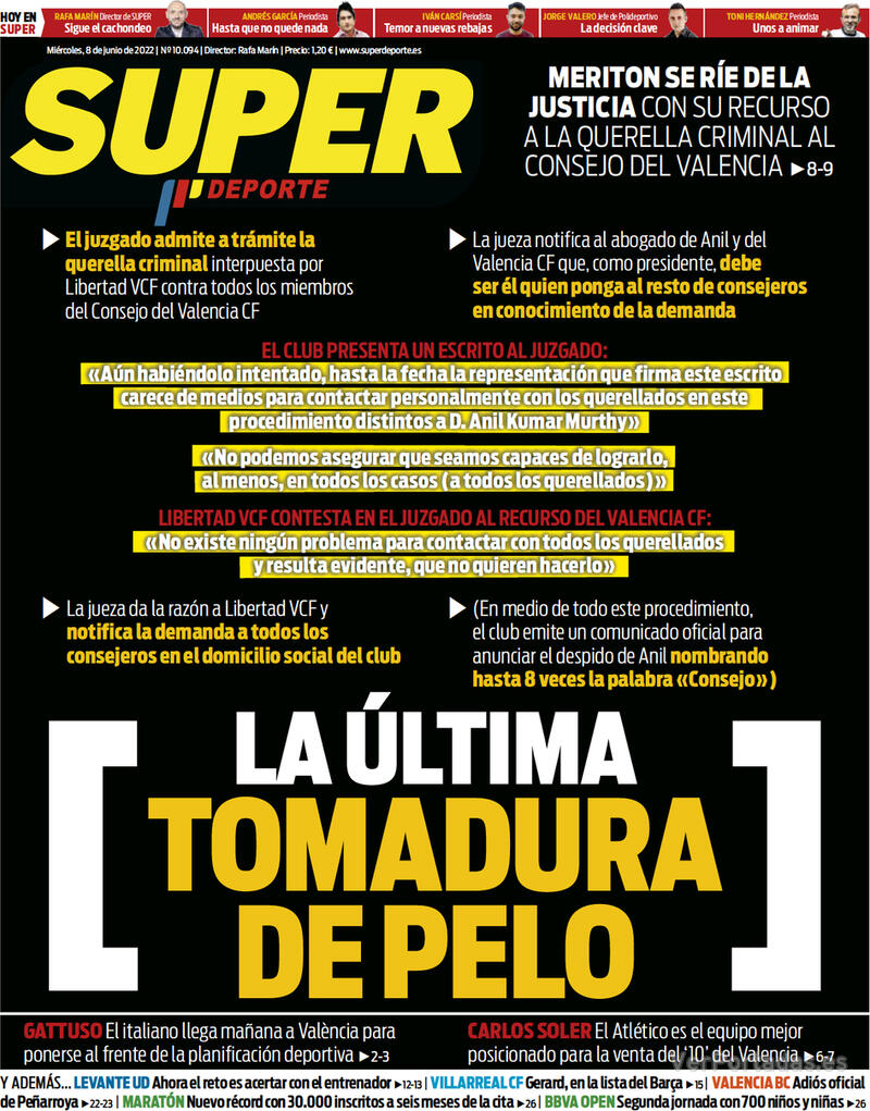 Portada Superdeporte 2022-06-09