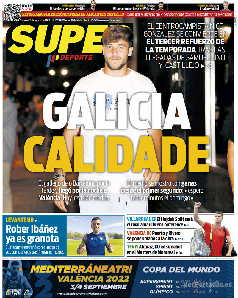 Portada Superdeporte 2022-08-12