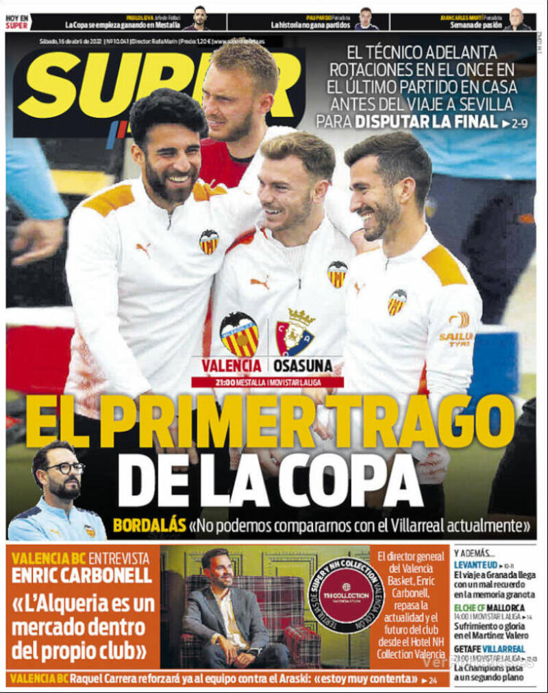 Portada Superdeporte 2022-04-17