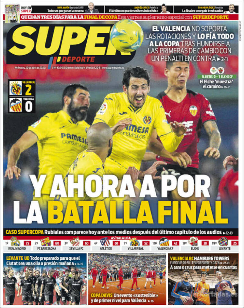 Portada Superdeporte 2022-04-21