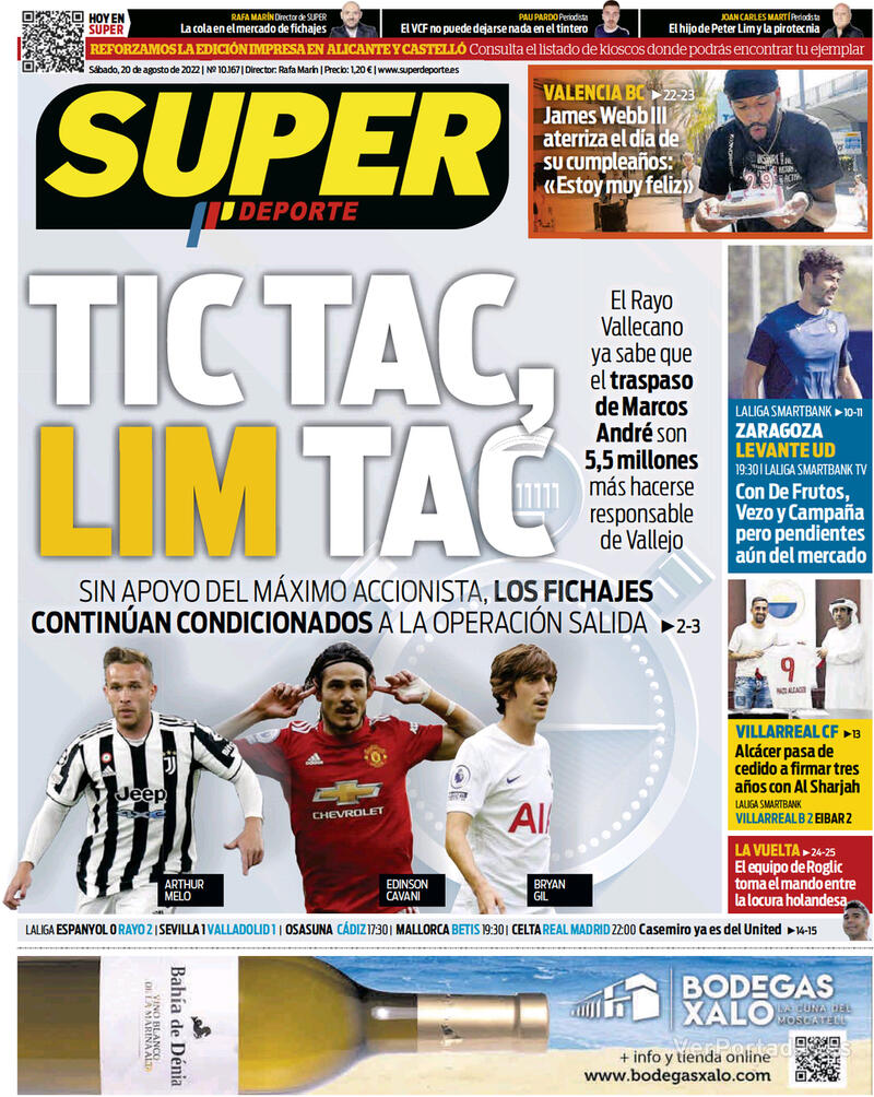 Portada Superdeporte 2022-08-21