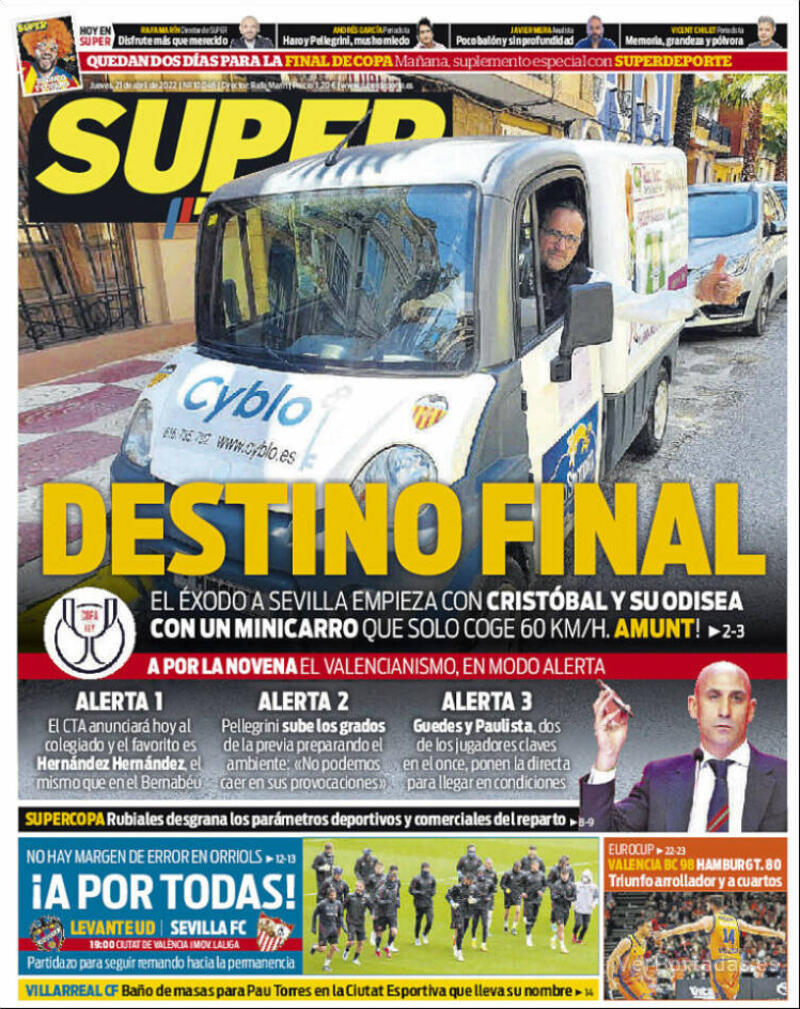 Portada Superdeporte 2022-04-22