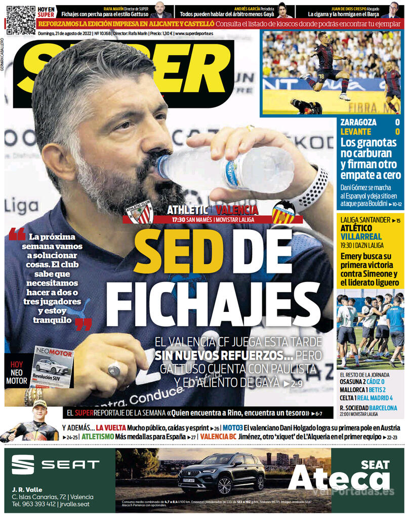 Portada Superdeporte 2022-08-22