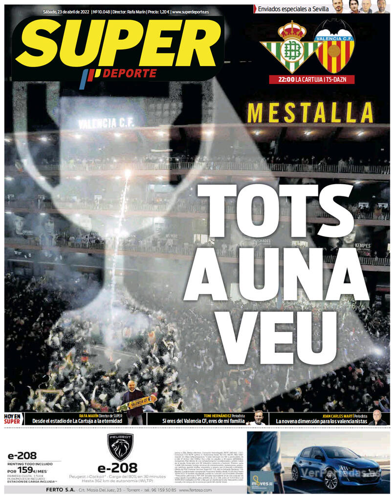 Portada Superdeporte 2022-04-24