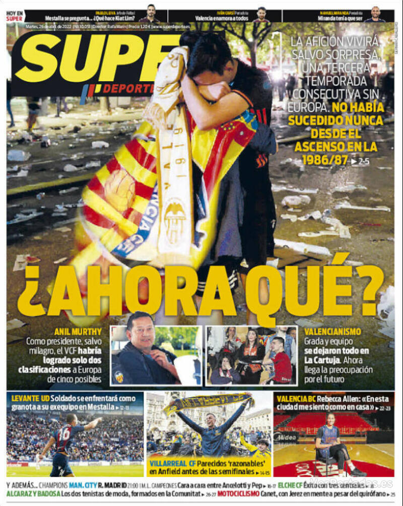 Portada Superdeporte 2022-04-27