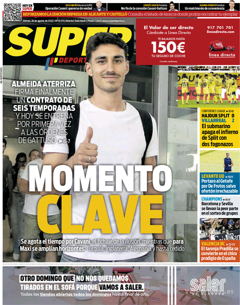 Portada Superdeporte 2022-08-27