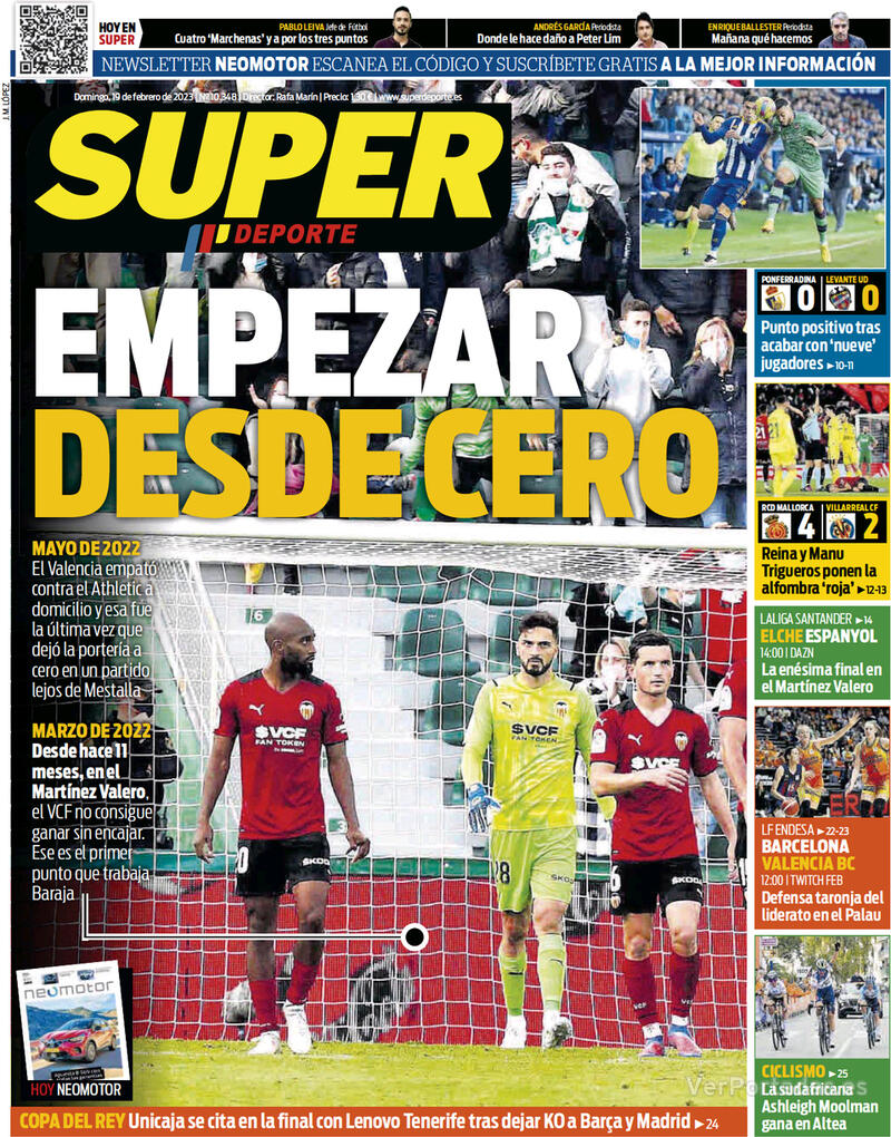 Portada Superdeporte 2023-02-20