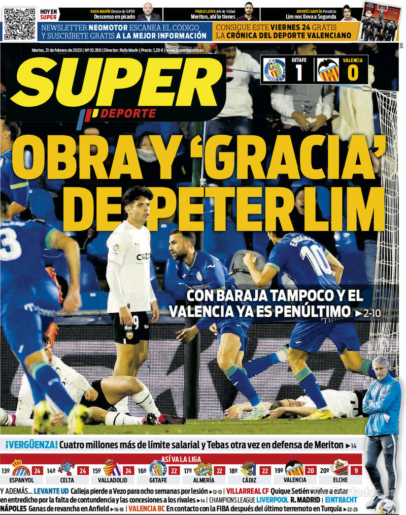 Portada Superdeporte 2023-02-22