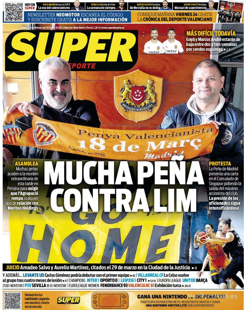 Portada Superdeporte 2023-02-24