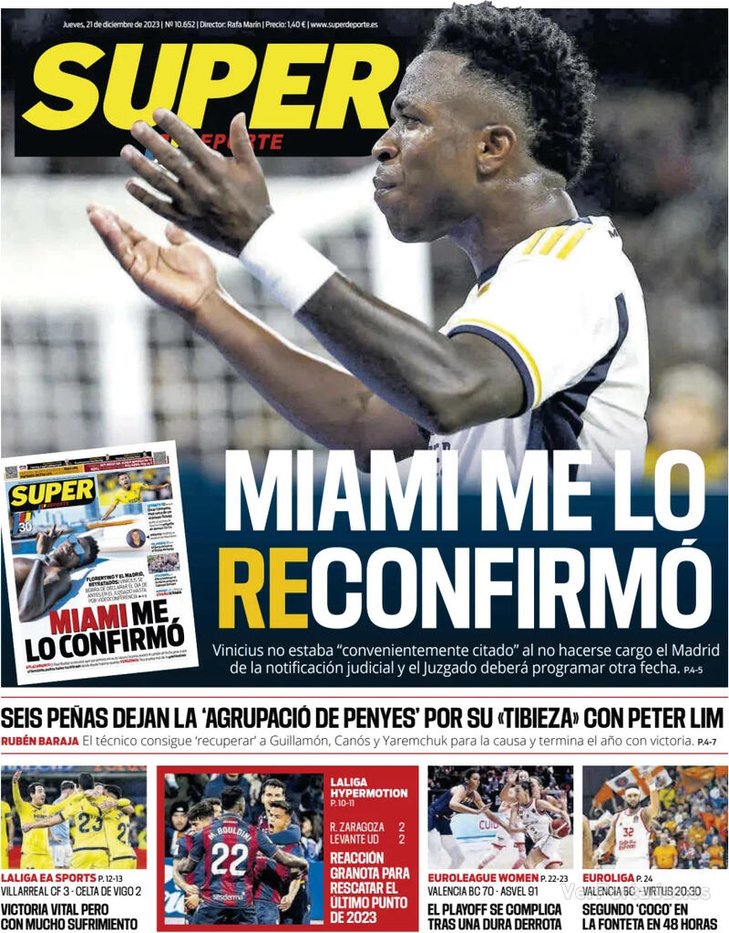 Portada L'Esportiu 2023-12-21