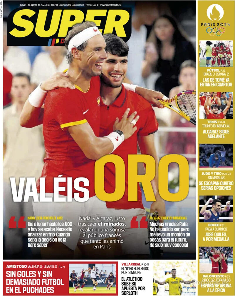 PORTADAS PRENSA DEPORTIVA JUEVES 01 DE JULIO Portada-periodico-superdeporte-01-08-2024-5bb5d21c