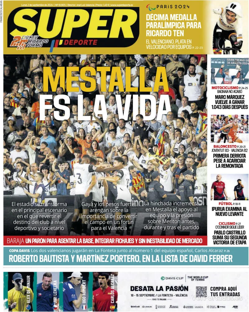 PORTADAS PRENSA DEPORTIVA  MARTES 3 DE SEPTIEMBRE Portada-periodico-superdeporte-02-09-2024-f8ad8be6