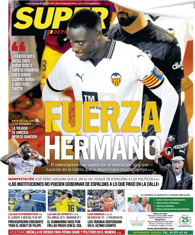 Portada Superdeporte 2024-03-05