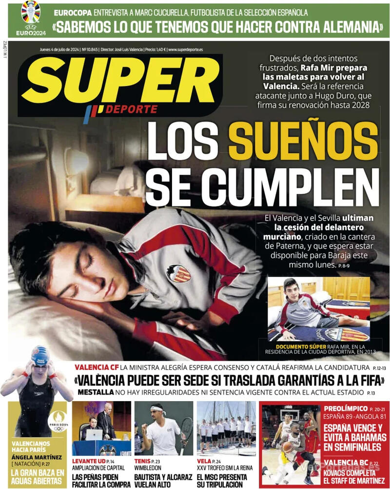 PORTADAS PRENSA DEPORTIVA JUEVES 04 DE JULIO Portada-periodico-superdeporte-04-07-2024-51024107