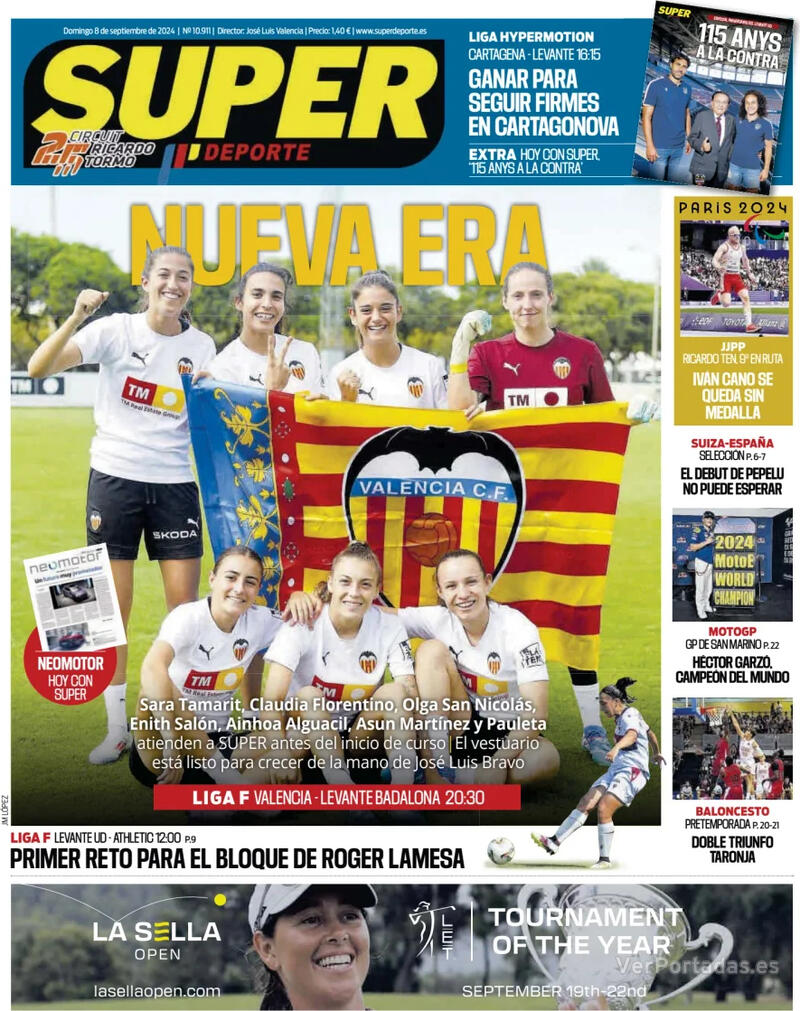 PORTADAS PRENSA DEPORTIVA DOMINGO 8 DE SEPTIEMBRE Portada-periodico-superdeporte-08-09-2024-ff1b6428