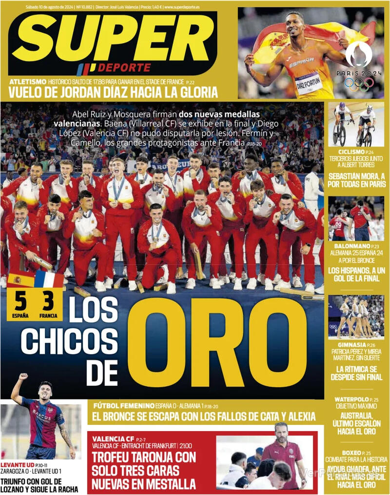 PORTADAS PRENSA DEPORTIVA SABADO 10 DE AGOSTO Portada-periodico-superdeporte-10-08-2024-7b2716fa