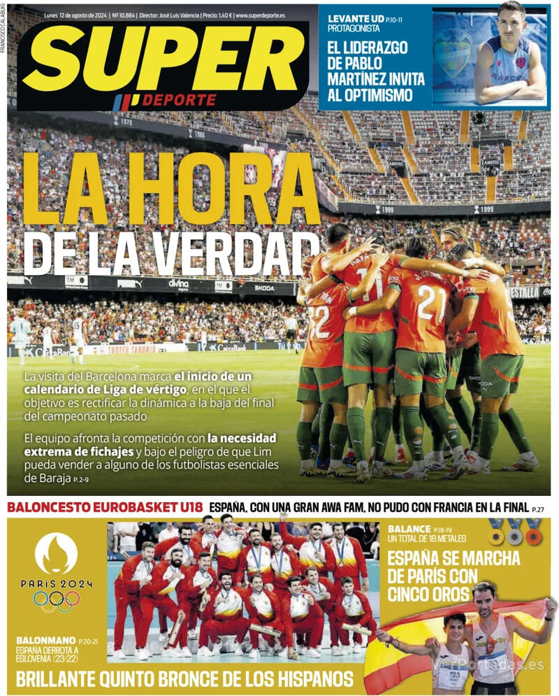 PORTADAS PRENSA DEPORTIVALUNES 12 DE AGOSTO Portada-periodico-superdeporte-12-08-2024-ce7630c5