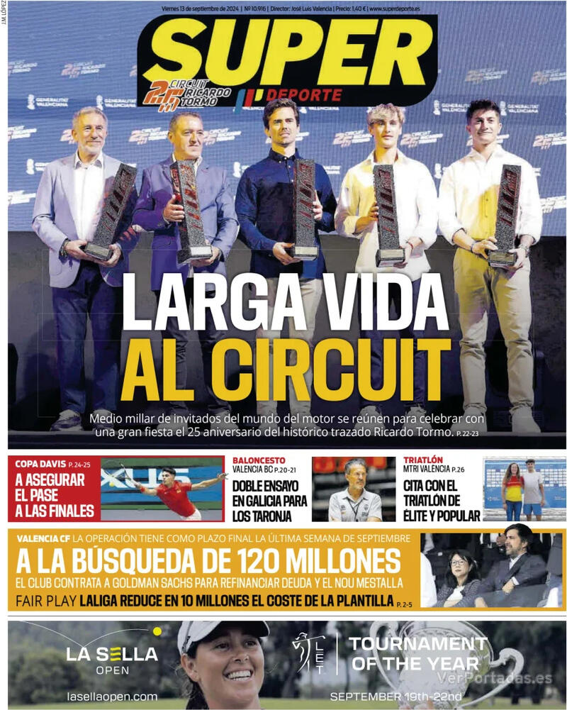 PORTADAS PRENSA DEPORTIVA VIERNES 13 DE SEPTIEMBRE Portada-periodico-superdeporte-13-09-2024-358a5922