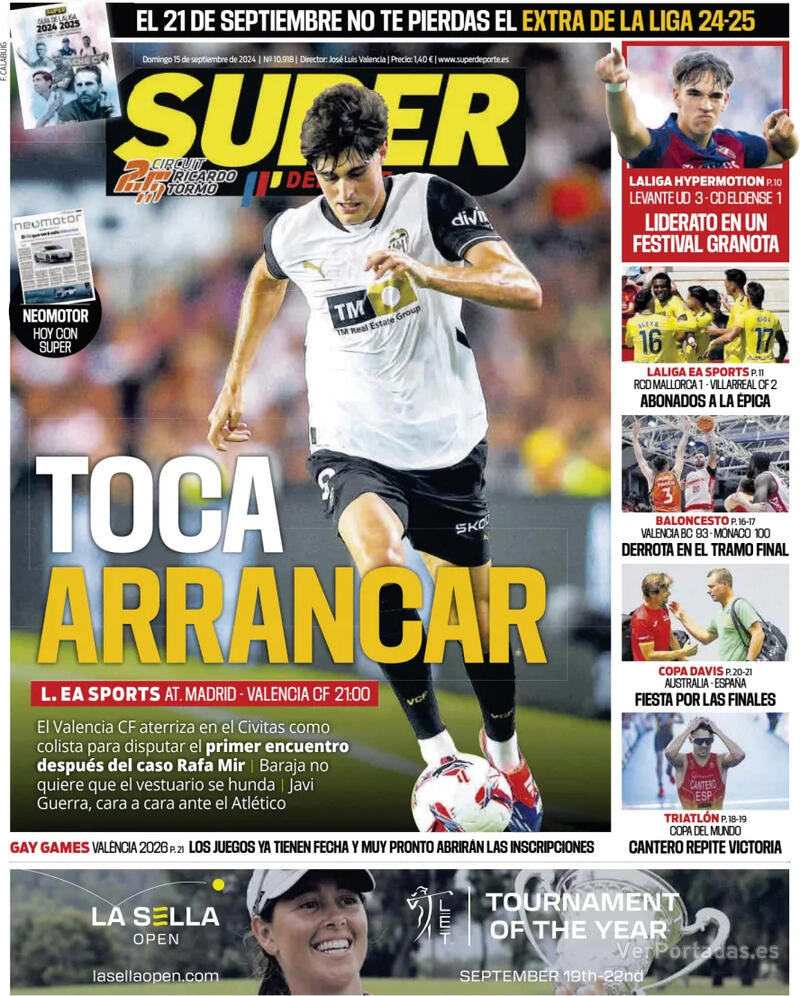 PORTADAS PRENSA DEPORTIVA DOMINGO 15 SEPTIEMBRE 2024 Portada-periodico-superdeporte-15-09-2024-b8bb8bcf