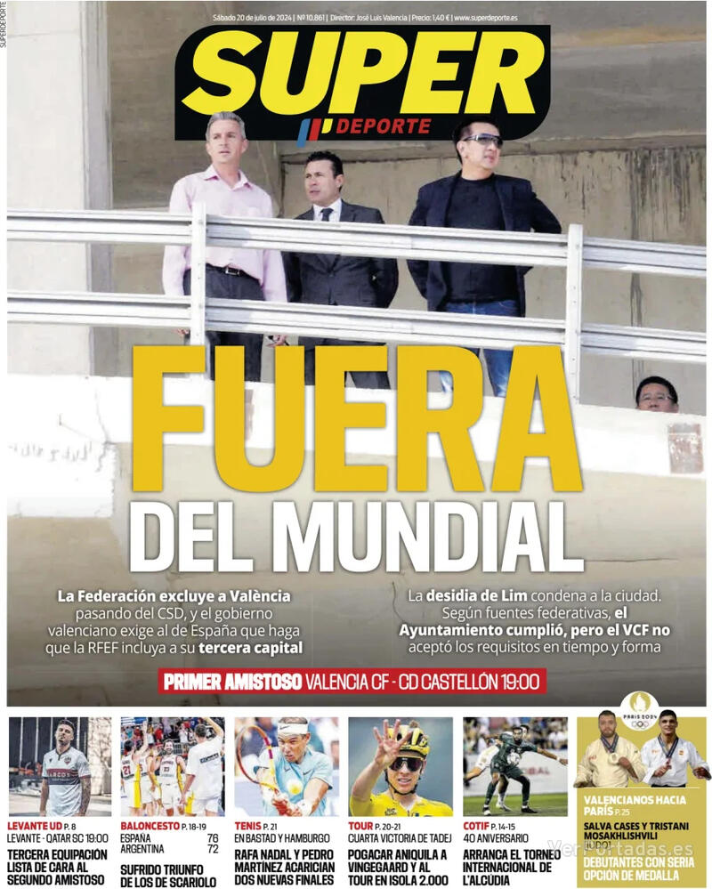 PORTADAS PRENSA DEPORTIVA SABADO 20 DE JULIO Portada-periodico-superdeporte-20-07-2024-2aa8752e