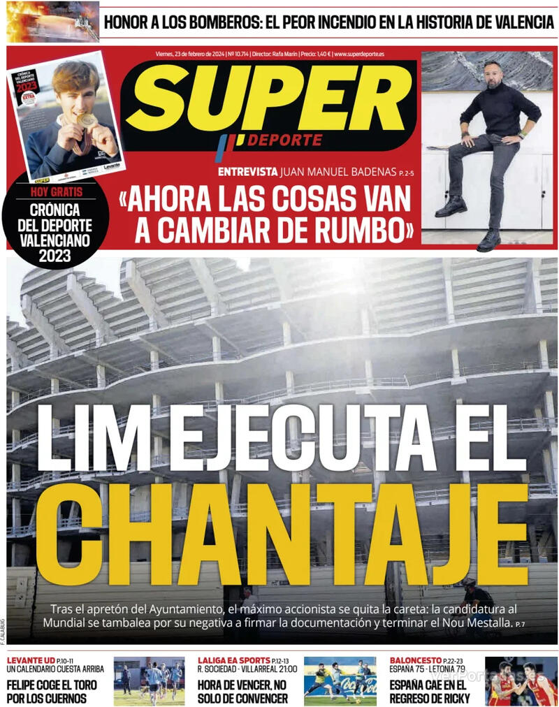Portada L'Esportiu 2024-02-23