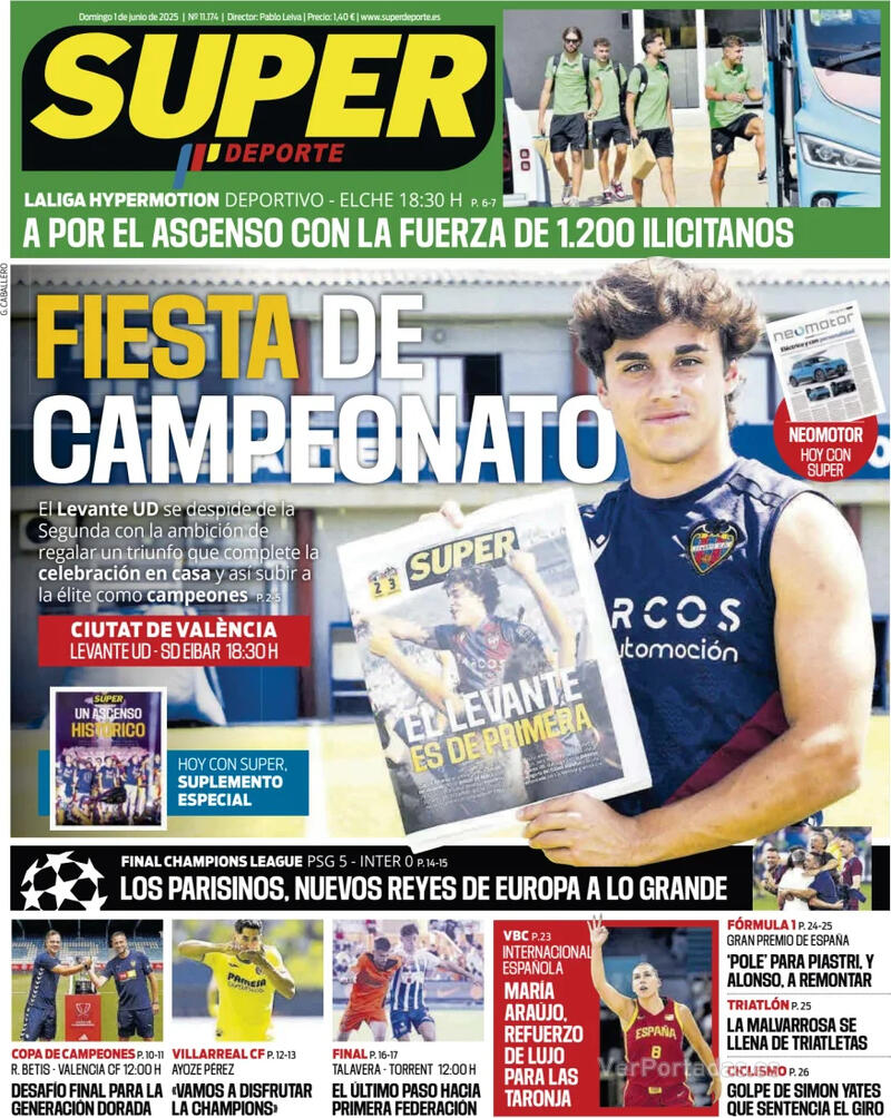 Portada L'Esportiu 2025-06-01