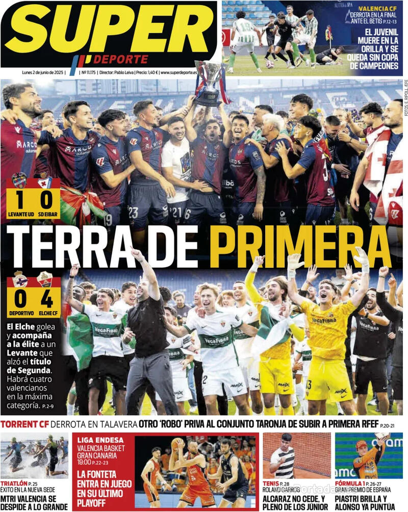 Portada L'Esportiu 2025-06-02