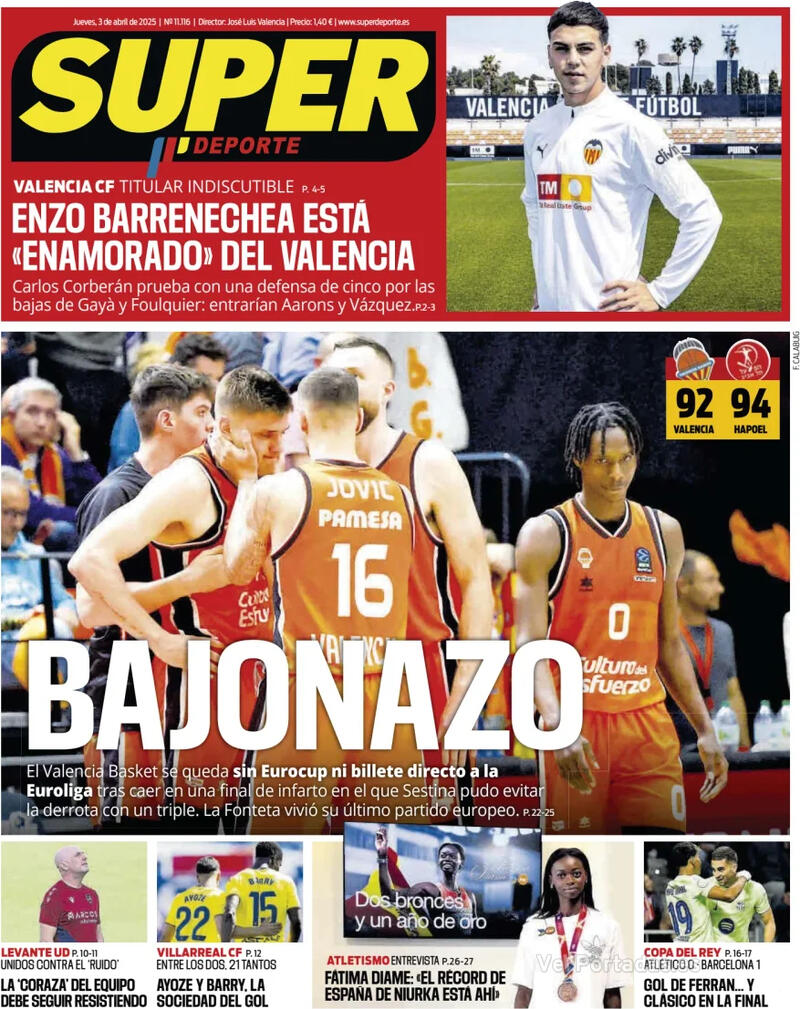 Portada L'Esportiu 2025-04-03