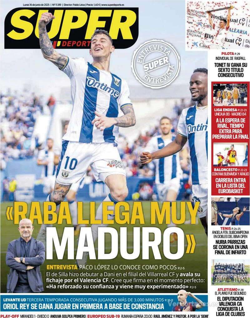 Portada L'Esportiu 2025-06-16